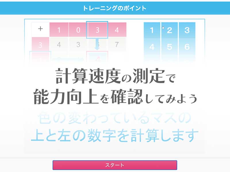 計算速度の測定で能力向上を確認してみよう